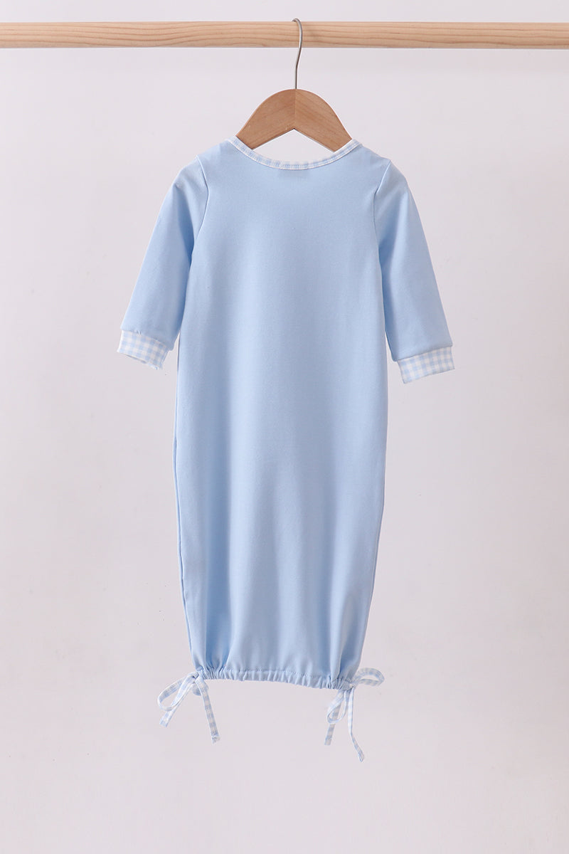 Blue brother embroidery gown - Aaria Tees Aaria Tees