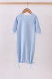 Blue brother embroidery gown - Aaria Tees Aaria Tees