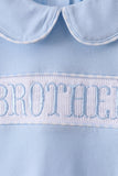 Blue brother smocked shorts set - Aaria Tees Aaria Tees
