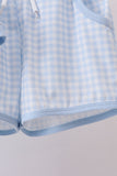 Blue brother smocked shorts set - Aaria Tees Aaria Tees