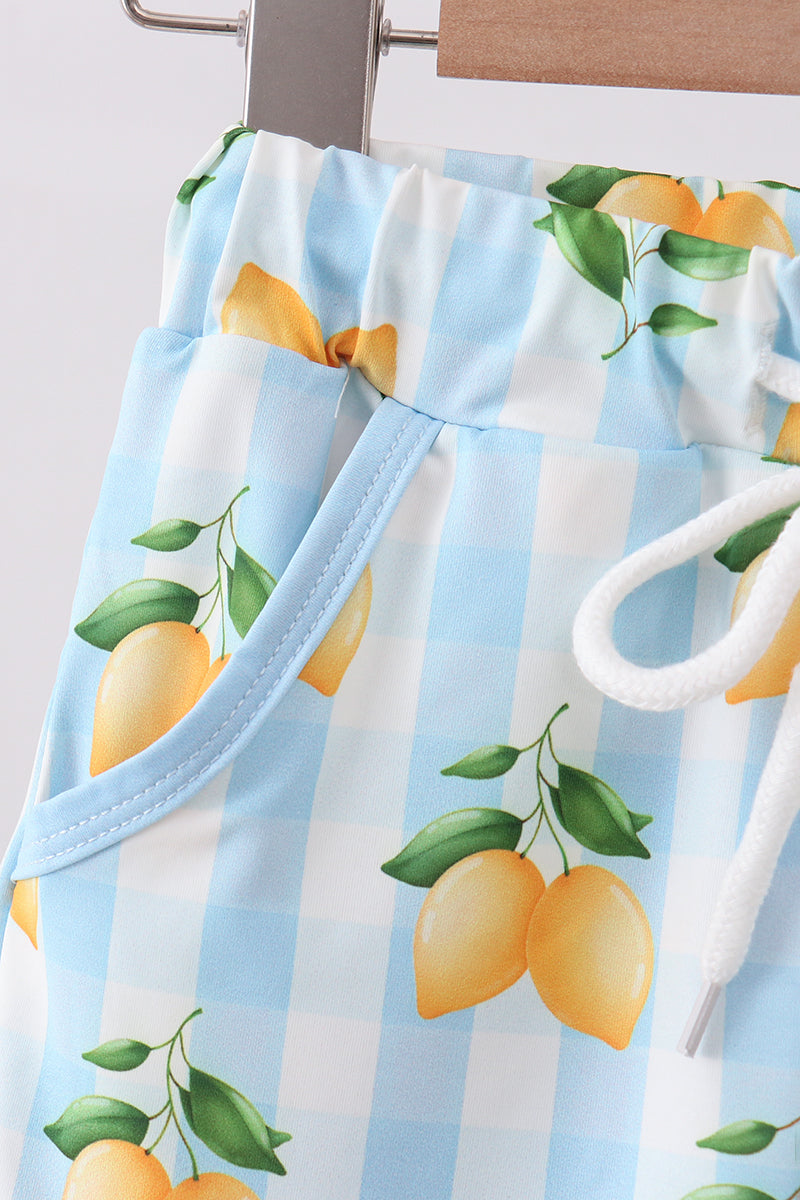 Blue lemon swim trunks - Aaria Tees Aaria Tees