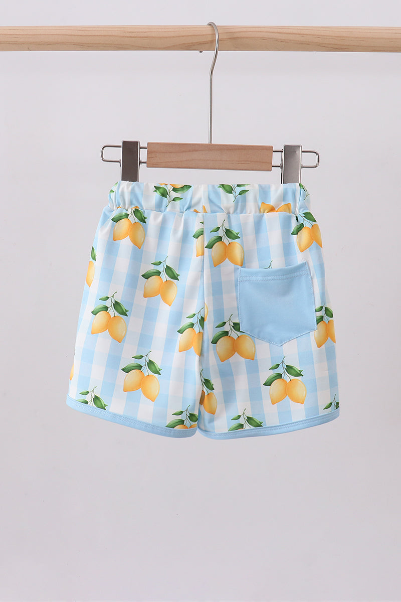 Blue lemon swim trunks - Aaria Tees Aaria Tees