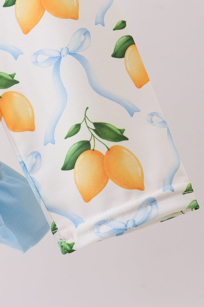 Blue bow lemon rashguard - Aaria Tees Aaria Tees