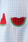 Blue watermelon embroidery shorts set - Aaria Tees Aaria Tees