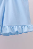 Pink seersucker animal smocked ruffle shorts set - Aaria Tees Aaria Tees