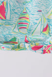 Blue sailboat print ruffle bubble - Aaria Tees Aaria Tees