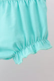 Blue sailboat print ruffle bloomer set - Aaria Tees Aaria Tees