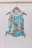 Green tropical garden bow bubble - Aaria Tees Aaria Tees