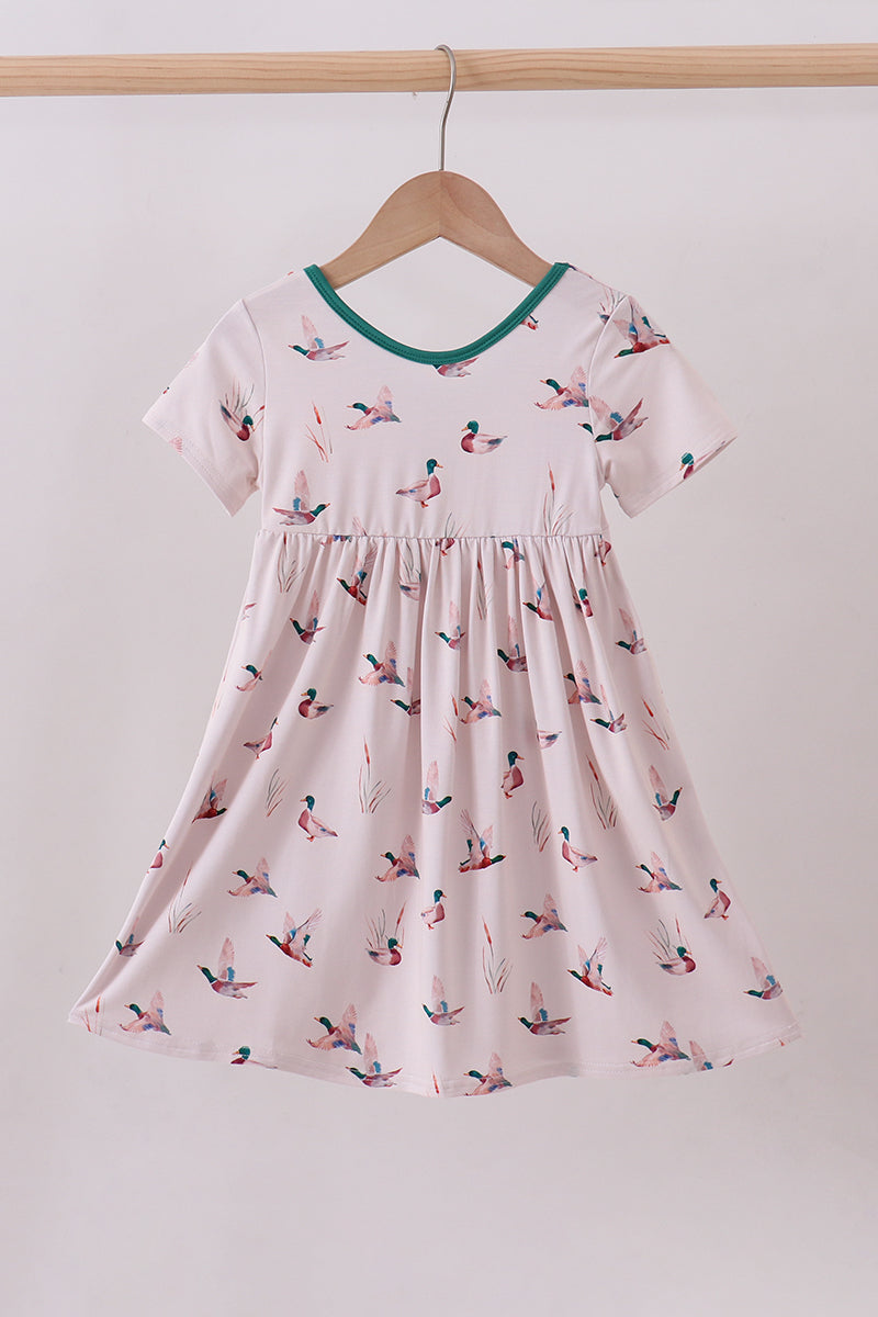 Green duck bamboo dress - Aaria Tees