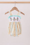 Floral bunny embroidery ruffle bubble - Aaria Tees Aaria Tees