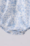 Navy bunny embroidery peter pan collar bubble - Aaria Tees Aaria Tees