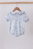 Navy bunny embroidery peter pan collar bubble - Aaria Tees Aaria Tees