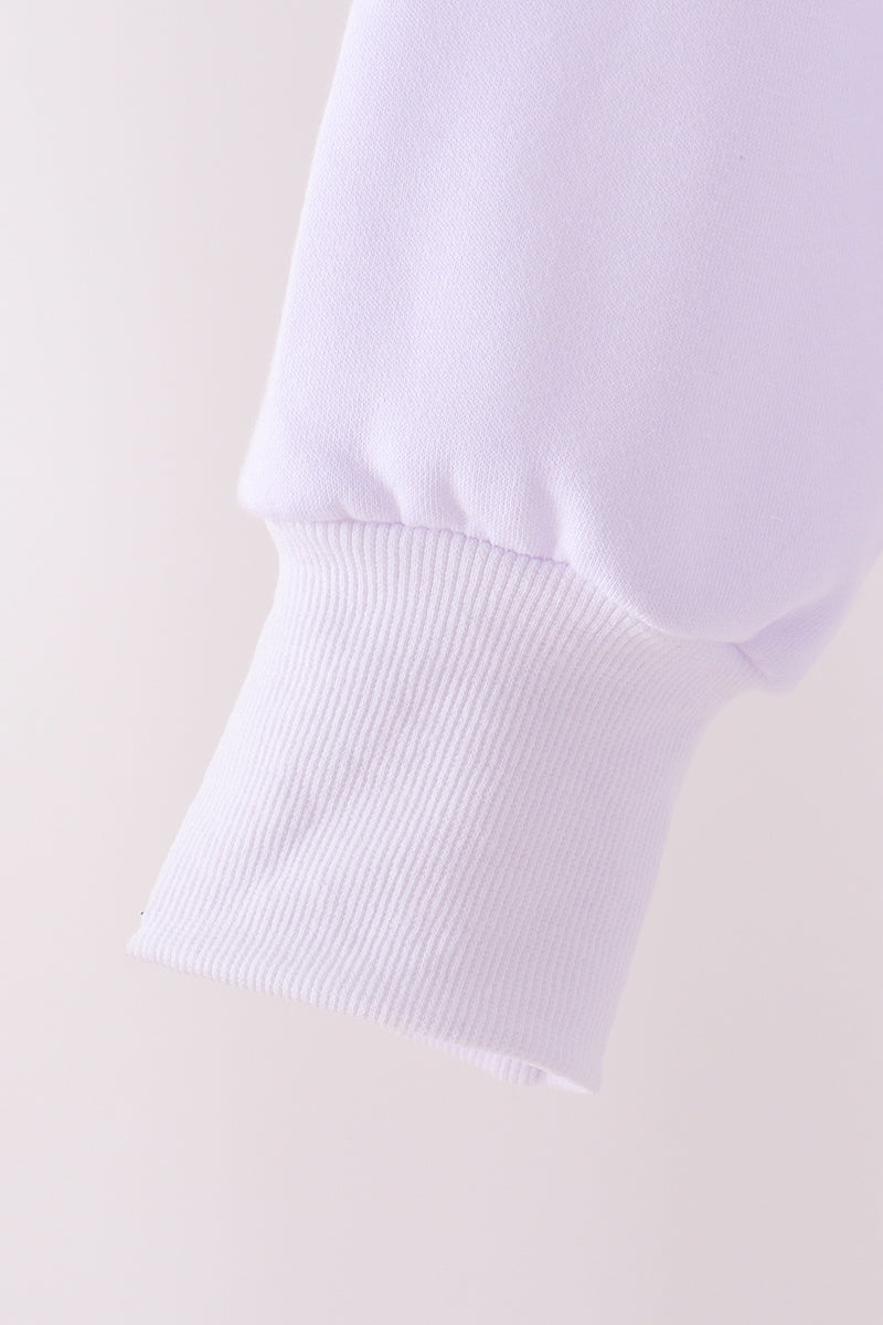 White bow sequin mom&me sweatshirt - Aaria Tees Aaria Tees
