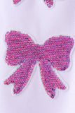 White bow sequin mom&me sweatshirt - Aaria Tees Aaria Tees