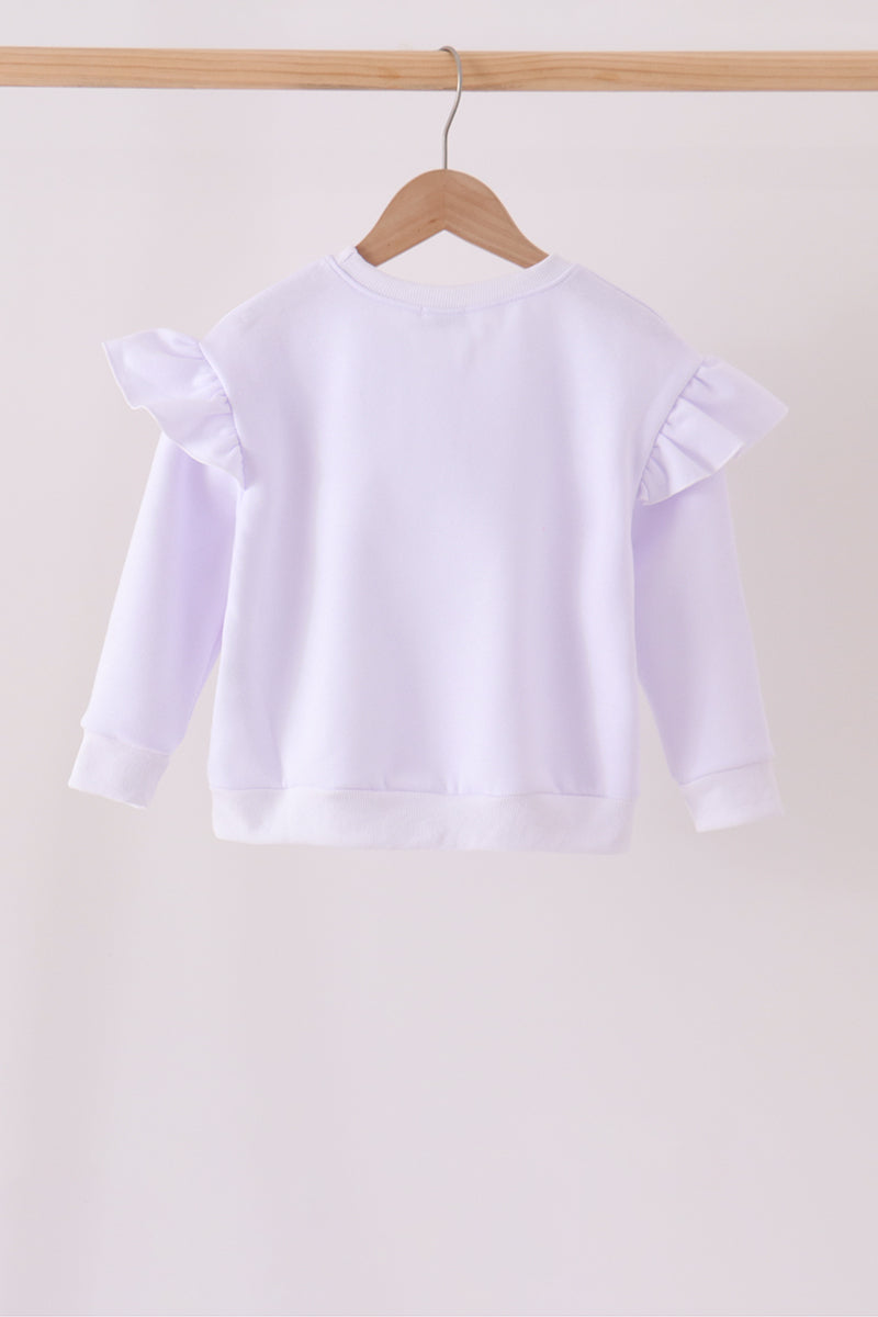 White bow sequin mom&me sweatshirt - Aaria Tees Aaria Tees