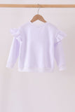 White bow sequin mom&me sweatshirt - Aaria Tees Aaria Tees