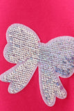 Magenta bow sequin mom&me sweatshirt - Aaria Tees Aaria Tees