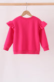 Magenta bow sequin mom&me sweatshirt - Aaria Tees Aaria Tees