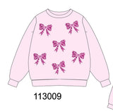 Pink bow sequin mom&me sweatshirt Aaria Tees