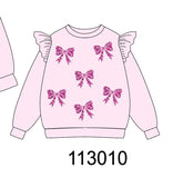 Pink bow sequin mom&me sweatshirt Aaria Tees