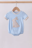 Blue bunny applique bubble - Aaria Tees Aaria Tees