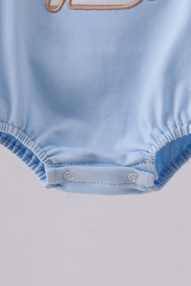 Blue bunny applique bubble - Aaria Tees Aaria Tees