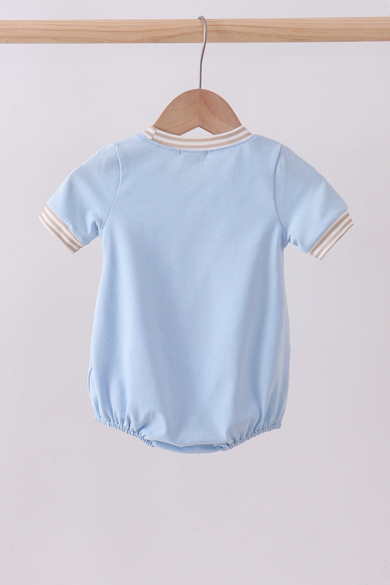 Blue bunny applique bubble - Aaria Tees Aaria Tees