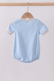 Blue bunny applique bubble - Aaria Tees Aaria Tees