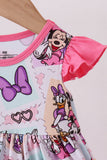 Pink character bamboo ruffle romper - Aaria Tees Aaria Tees