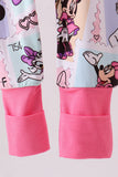 Pink character bamboo romper - Aaria Tees Aaria Tees