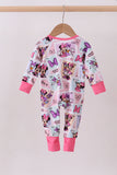 Pink character bamboo romper - Aaria Tees Aaria Tees