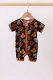 Brown character bamboo romper Aaria Tees