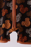 Brown character bamboo romper Aaria Tees