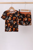 Brown character bamboo pajama set - Aaria Tees Aaria Tees