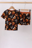 Brown character bamboo pajama set - Aaria Tees Aaria Tees