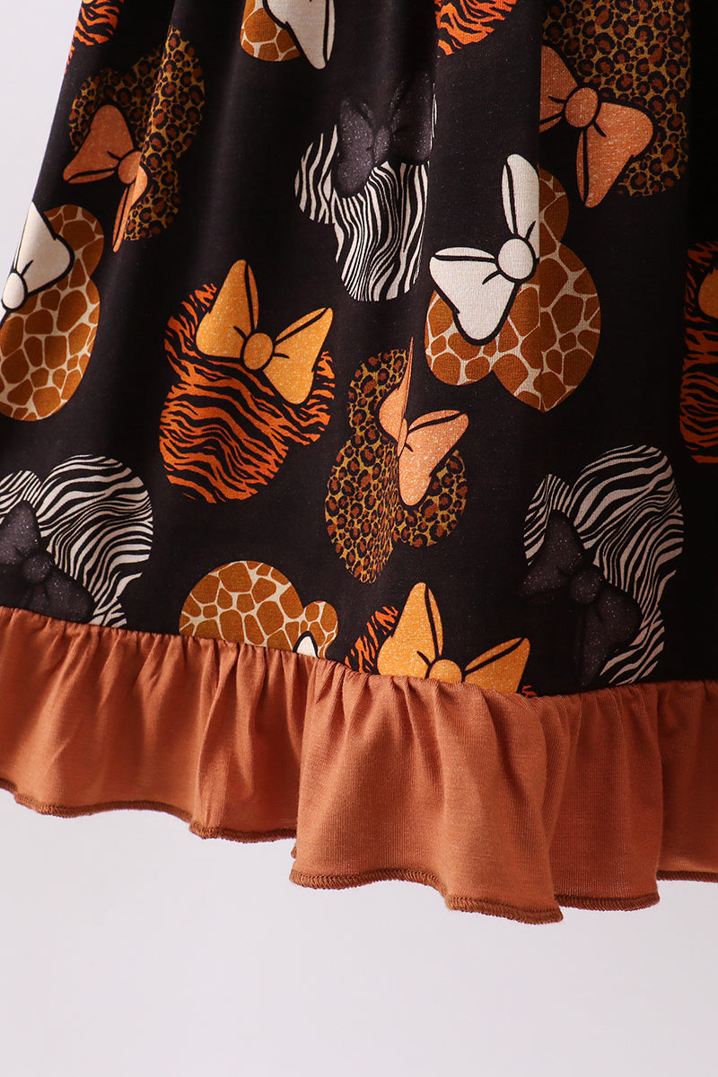 Brown character bamboo dress - Aaria Tees Aaria Tees