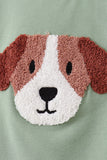 Sage puppy french knot top - Aaria Tees Aaria Tees