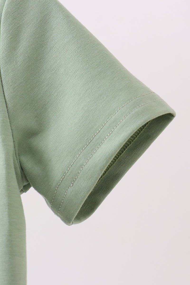 Sage puppy french knot top - Aaria Tees Aaria Tees
