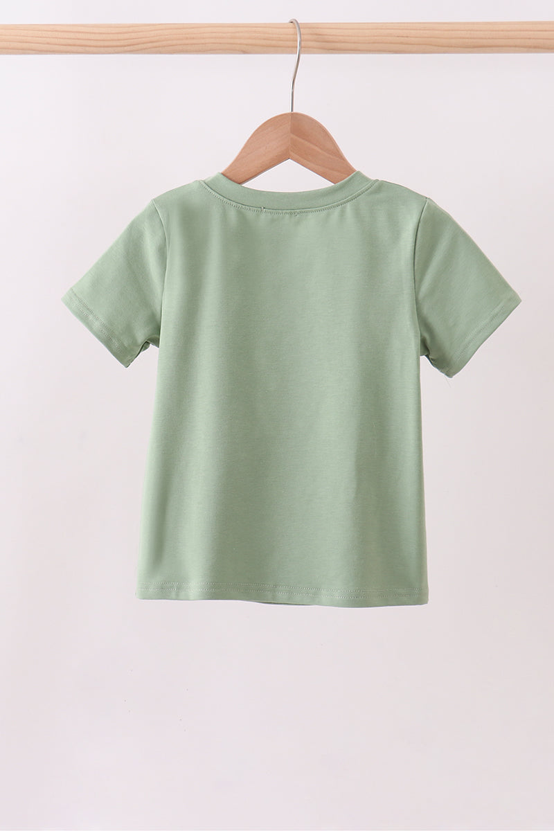 Sage puppy french knot top - Aaria Tees Aaria Tees