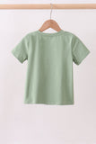 Sage puppy french knot top - Aaria Tees Aaria Tees