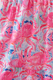 Pink floral smocked ruffle mom&me tiered dress - Aaria Tees Aaria Tees