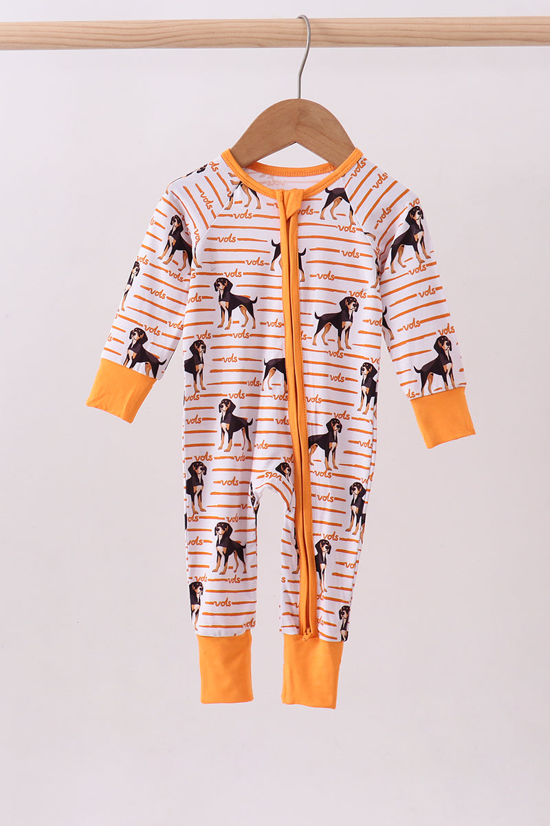 Tennessee vols bamboo zipper romper - Aaria Tees Aaria Tees