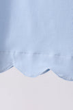 Blue floral boot applique scalloped dress - Aaria Tees Aaria Tees