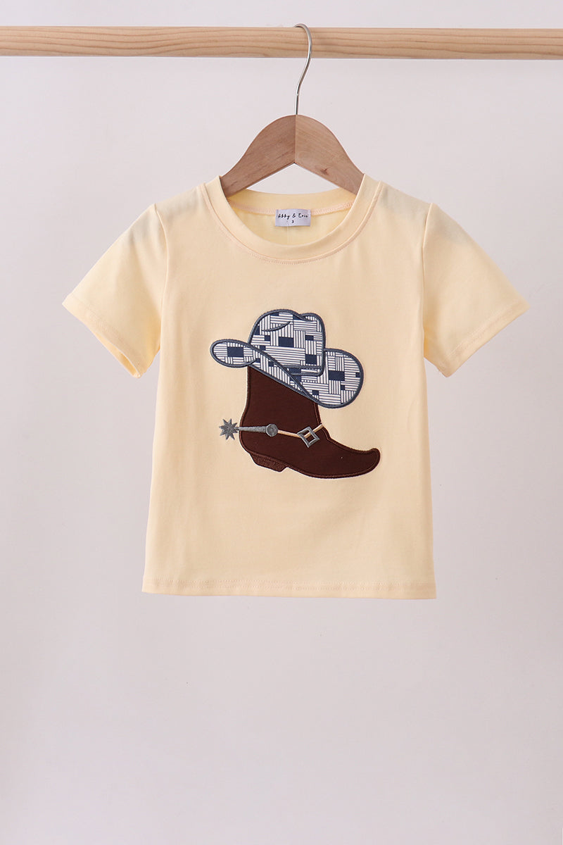 Khak boot applique top - Aaria Tees