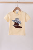 Khak boot applique top - Aaria Tees Aaria Tees