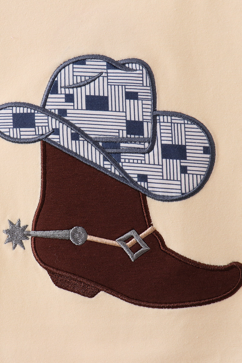 Khak boot applique top - Aaria Tees Aaria Tees