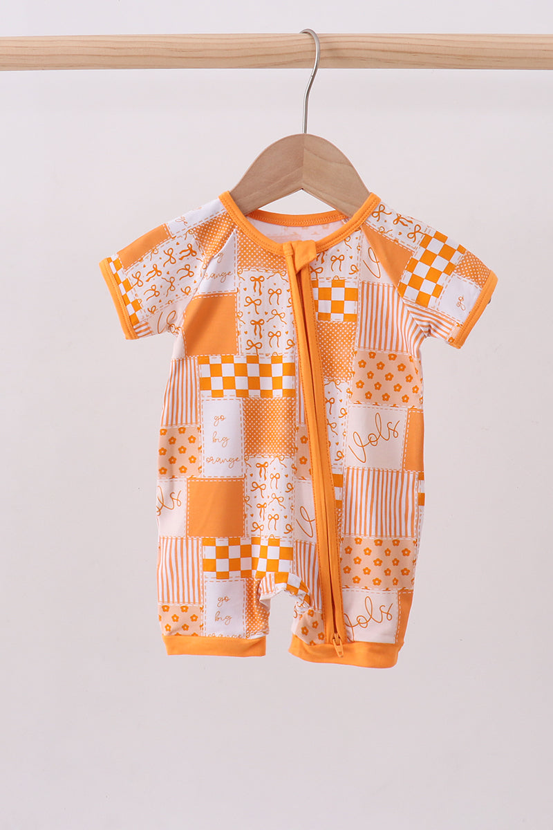 Tennessee floral checkered bamboo romper - Aaria Tees Aaria Tees