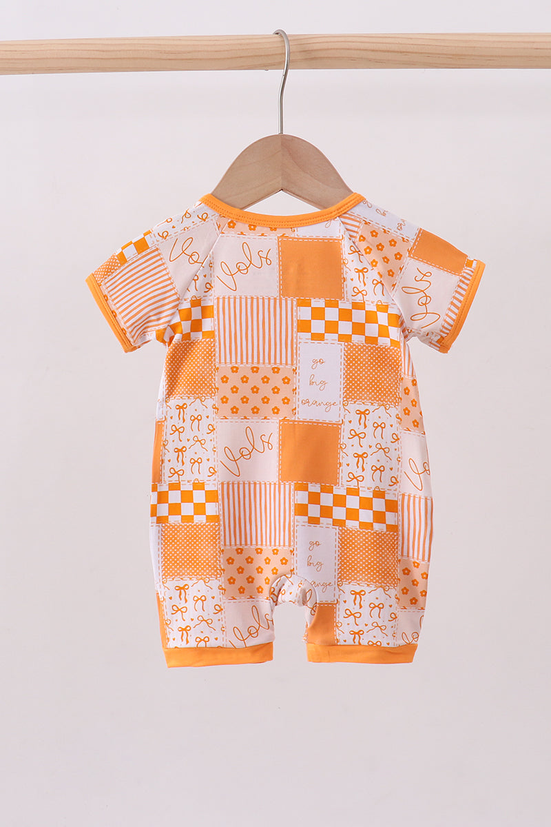 Tennessee floral checkered bamboo romper - Aaria Tees Aaria Tees