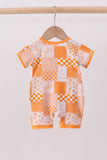 Tennessee floral checkered bamboo romper - Aaria Tees Aaria Tees
