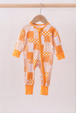 Tennessee floral checkered long sleeve bamboo romper - Aaria Tees Aaria Tees